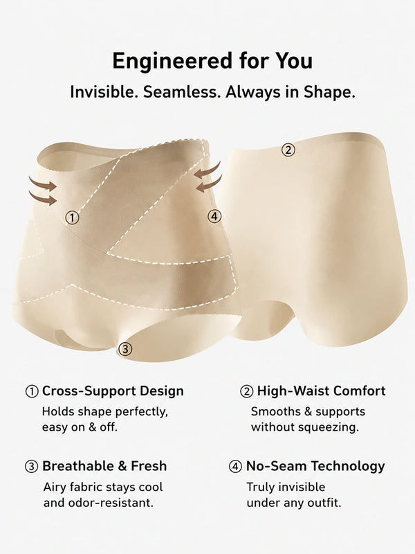 5-Pack Women's Seamless High Waist Tummy Control Panties