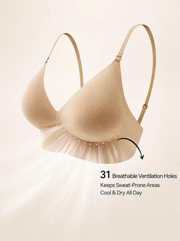 Women Seamless Invisible Low‑Back Backless Bra
