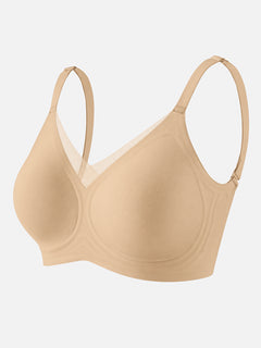 Women's Low-Back Deep V Seamless Bra with Jelly Support