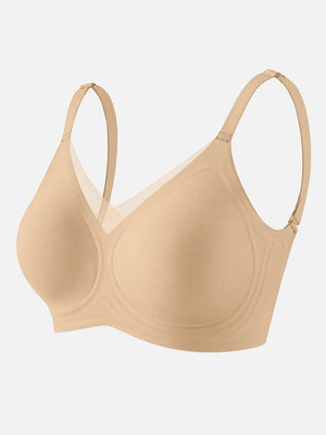 Women's Low-Back Deep V Seamless Bra with Jelly Support