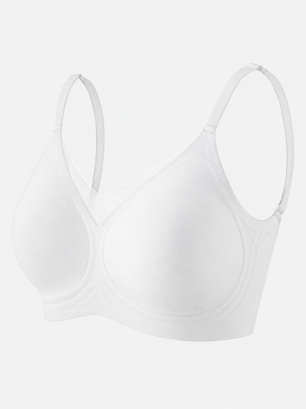 Women's Low-Back Deep V Seamless Bra with Jelly Support