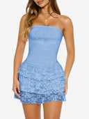 Lace Strapless Mini Dress – Feminine Summer Party Style