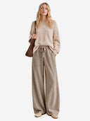100% Wool Wide-Leg Pants – Soft, Draped & Effortlessly Elegant