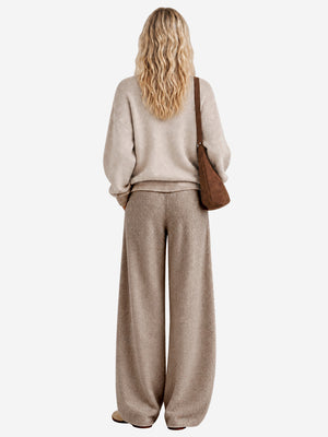100% Wool Wide-Leg Pants – Soft, Draped & Effortlessly Elegant