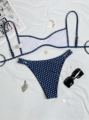 Backless Tie-Up Sexy Two-Piece Bikini Swimsuit