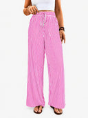 Striped High-Waist Wide Leg Pants
