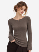 Women’s Fine Wool Boat Neck Knit Sweater