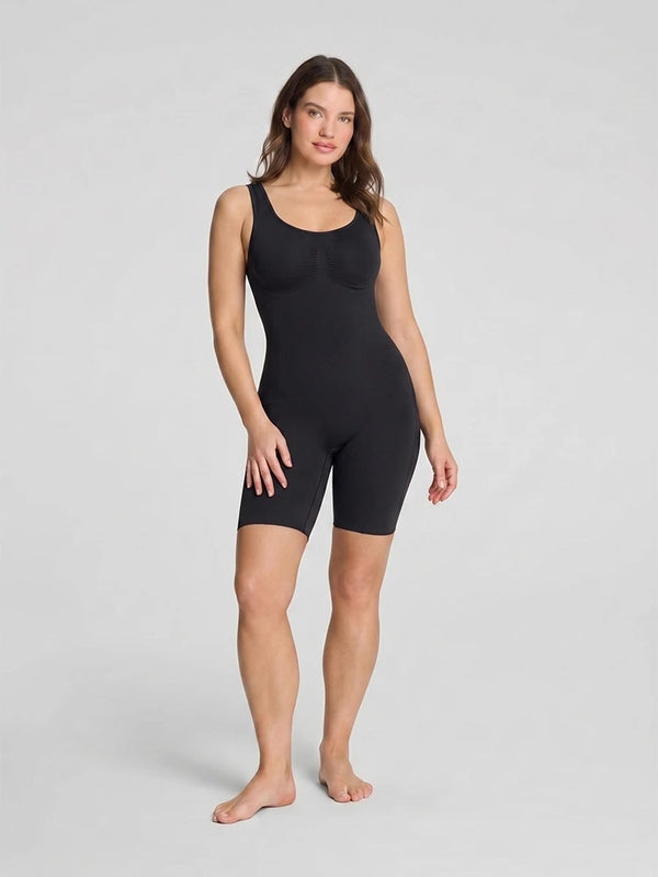 Back Pull Down Easy Bathroom Shaping Bodysuit | Tummy & Butt Contour Shapewear