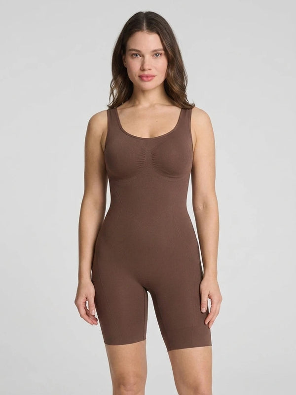 Back Pull Down Easy Bathroom Shaping Bodysuit | Tummy & Butt Contour Shapewear